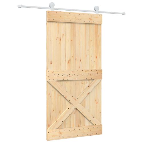 Преплъзваща се врата Естествено и бяло 100 x 210 cm