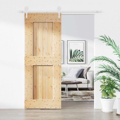 Преплъзваща се врата Естествено и бяло 80 x 210 cm