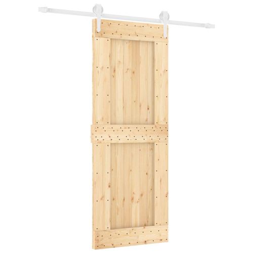 Преплъзваща се врата Естествено и бяло 80 x 210 cm