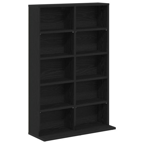 Кабинет за CD Черен дъб 65 x 23,5 x 97,5 см Инженерна дървесина