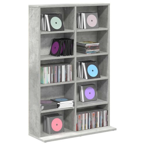 Кабинет за CD Бетонно сиво 65 x 23,5 x 97,5 см