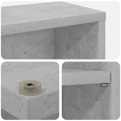 Кабинет за CD Бетонно сиво 65 x 23,5 x 97,5 см
