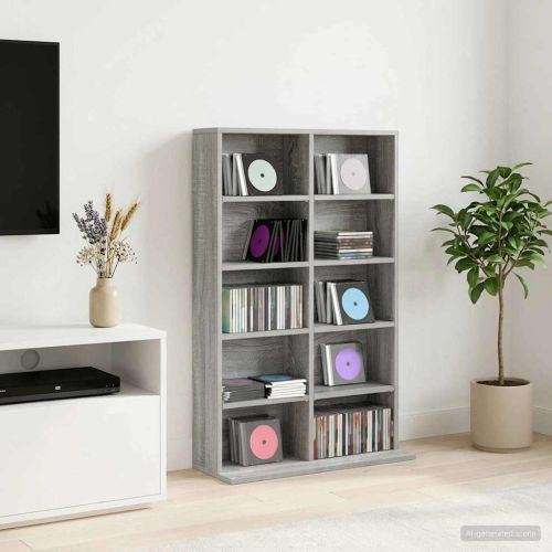 Кабинет за CD Сив Сонома 65 x 23,5 x 97,5 см