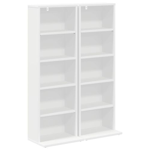 Кабинет за CD 2 бр. Бяло 33 x 23,5 x 97,5 см