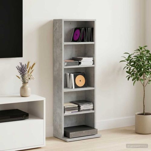 Кабинет за CD Бетонно сиво 33 x 23,5 x 97,5 см