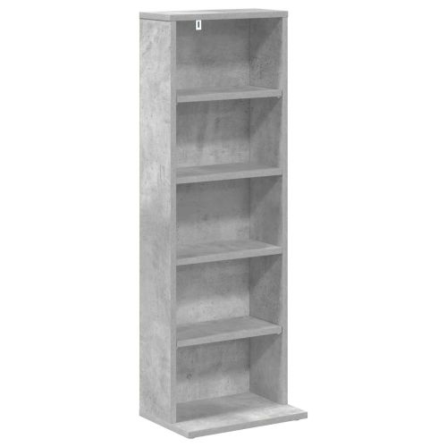 Кабинет за CD Бетонно сиво 33 x 23,5 x 97,5 см