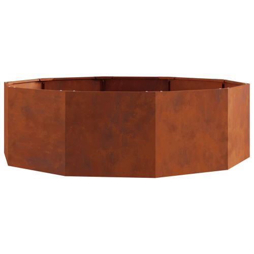 Кашпа Ръждясало 120 x 120 x 35 см Патинираща стомана