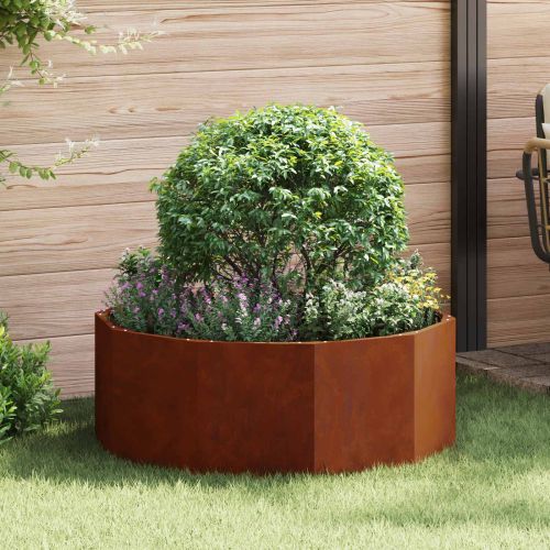 Кашпа Ръждясало 90 x 90 x 35 см Патинираща стомана