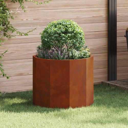 Кашпа Ръждясало 60 x 60 x 50 см Патинираща стомана