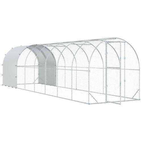Кокошарник Сребристо 800 x 200 x 200 см Поцинкована стомана