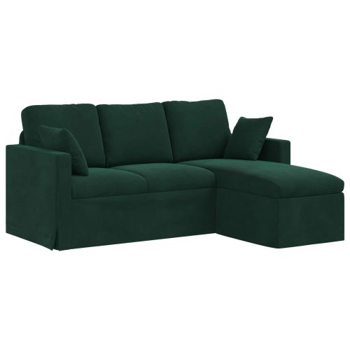 Диван Тъмен зелен 178 x 134 x 80 см Кадифе