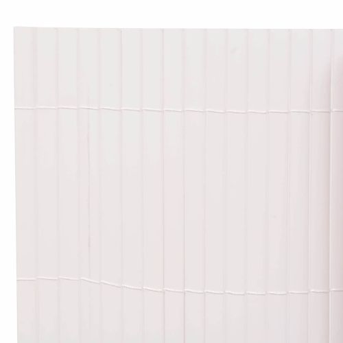 Двустранна градинска ограда, 90x300 см, бяла