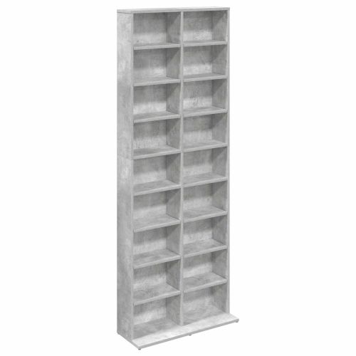 Кабинет за CD Бетонно сиво 65 x 23,5 x 175 см