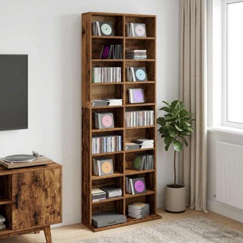 Кабинет за CD Старо дърво 65 x 23,5 x 175 см