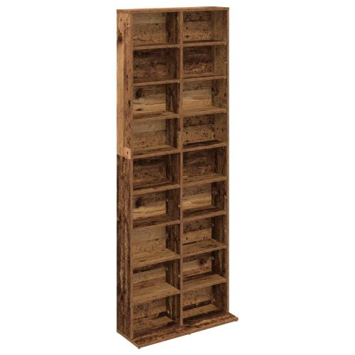 Кабинет за CD Старо дърво 65 x 23,5 x 175 см