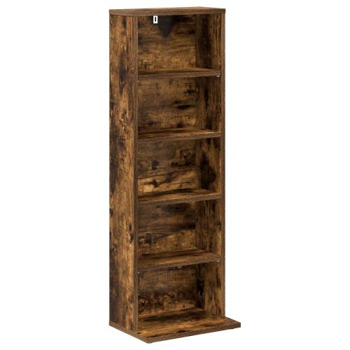 Кабинет за CD Опушен дъб 33 x 23,5 x 97,5 см