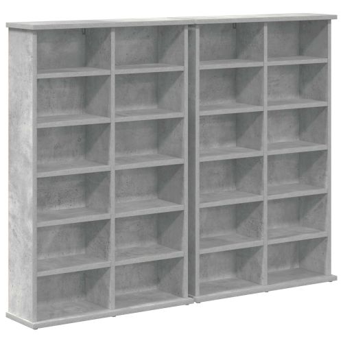 Кабинет за CD 2 бр. Бетонно сиво 60 x 17 x 92 см