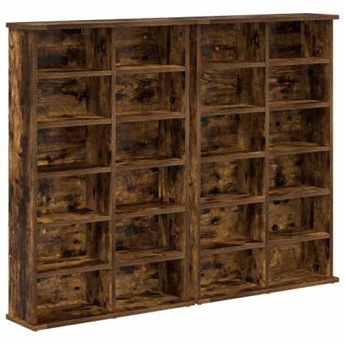 Кабинет за CD 2 бр. Опушен дъб 60 x 17 x 92 см
