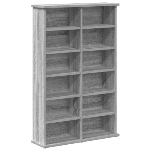Кабинет за CD Сив Сонома 60 x 17 x 92 см Инженерна дървесина