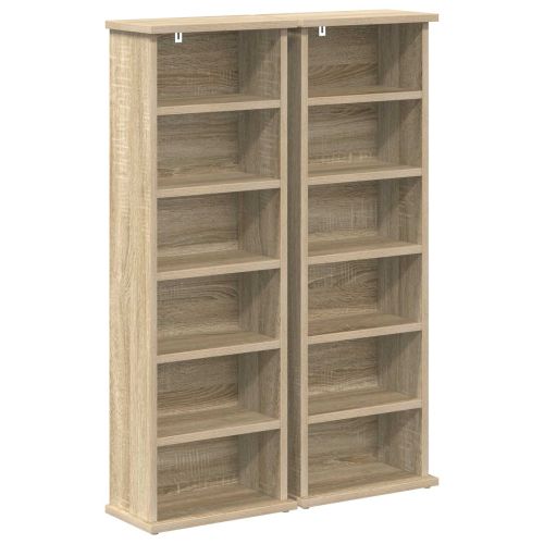Кабинет за CD 2 бр. Дъб сонома 60 x 17 x 92 см