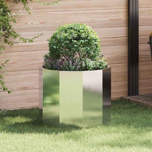 Кашпа Сребрист 60 x 60 x 50 см Неръждаема стомана