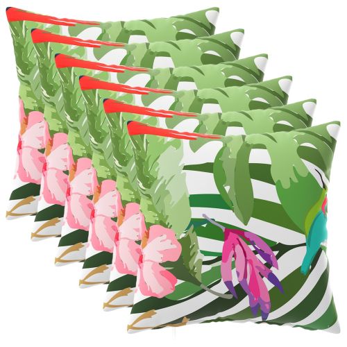 Калъфка за възглавница 6 pcs HEERLEN Черно 30 x 30 cm Полиестер