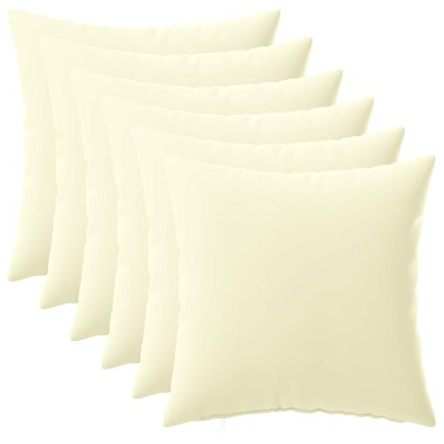 Калъфка за възглавница 6 pcs HEERLEN Кремаво 30 x 30 cm