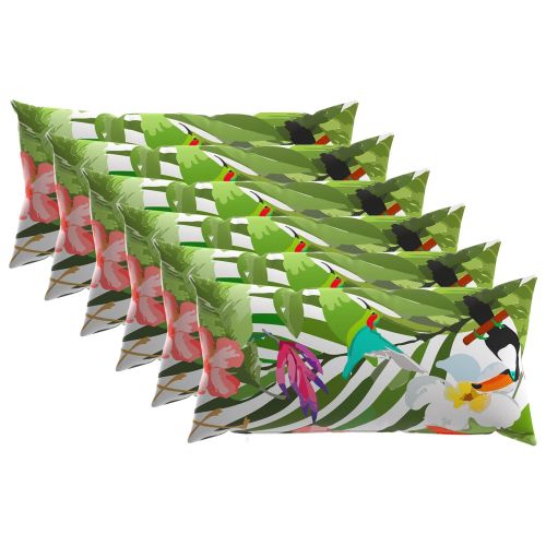 Калъфка за възглавница 6 pcs HEERLEN Черно 40 x 70 cm Полиестер