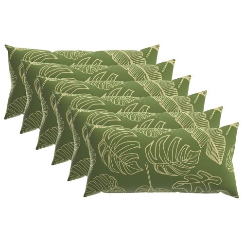 Калъфка за възглавница 6 pcs HEERLEN Дизайн с листа 40 x 70 cm