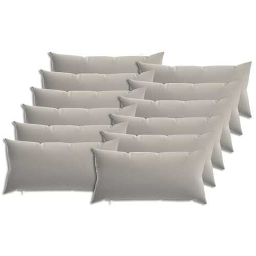 Калъфка за възглавница 12 pcs HEERLEN Сиво 40 x 80 cm Полиестер