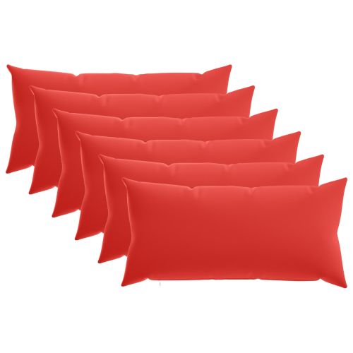 Калъфка за възглавница 6 pcs HEERLEN Червено 40 x 80 cm