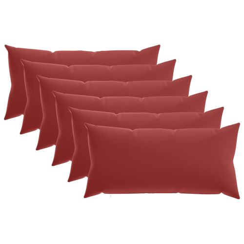 Калъфка за възглавница 6 pcs HEERLEN Виненочервен 40 x 80 cm