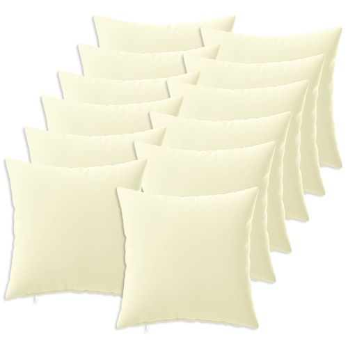 Калъфка за възглавница 12 pcs HEERLEN Кремаво 45 x 45 cm