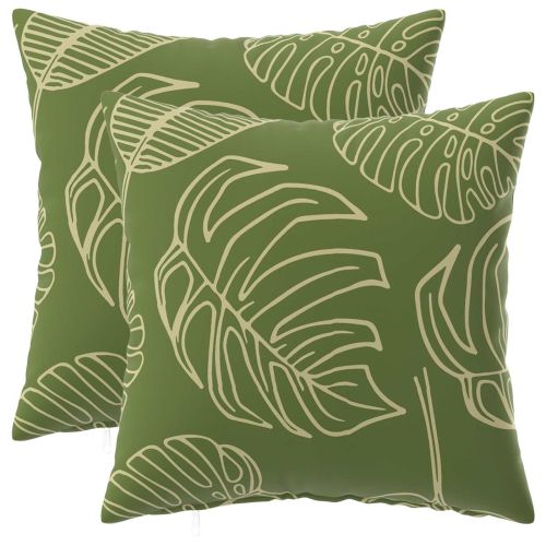 Калъфка за възглавница 2 pcs HEERLEN Дизайн с листа 45 x 45 cm