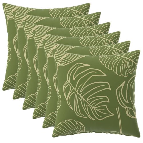 Калъфка за възглавница 6 pcs HEERLEN Дизайн с листа 45 x 45 cm