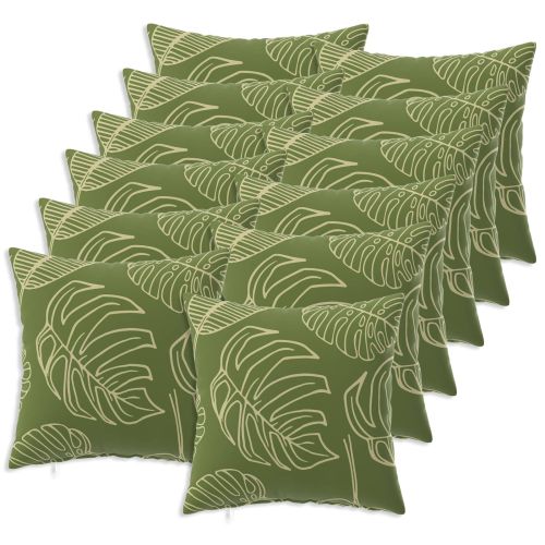 Калъфка за възглавница 12 pcs HEERLEN Дизайн с листа 45 x 45 cm