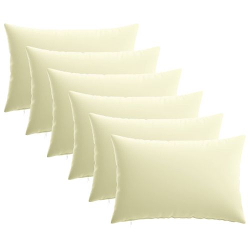 Калъфка за възглавница 6 pcs HEERLEN Кремаво 50 x 75 cm