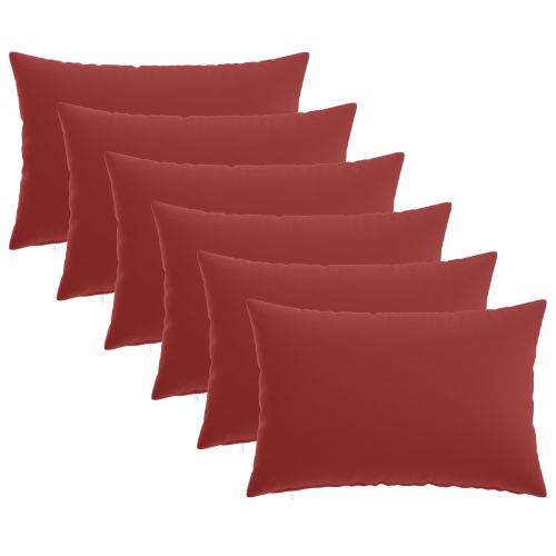 Калъфка за възглавница 6 pcs HEERLEN Виненочервен 50 x 75 cm