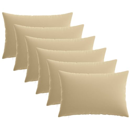 Калъфка за възглавница 6 pcs HEERLEN Бежово 50 x 80 cm