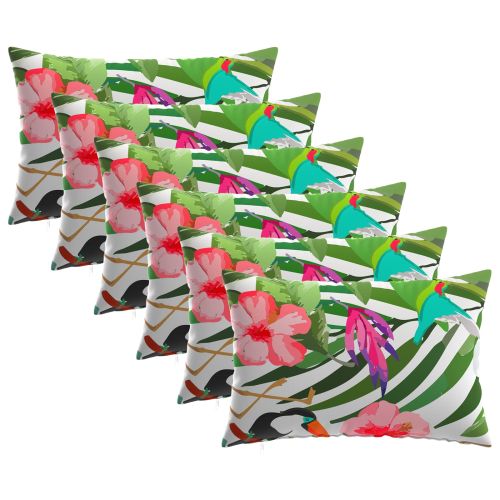 Калъфка за възглавница 6 pcs HEERLEN Черно 50 x 80 cm Полиестер