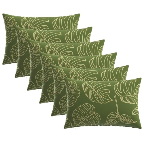Калъфка за възглавница 6 pcs HEERLEN Дизайн с листа 50 x 80 cm