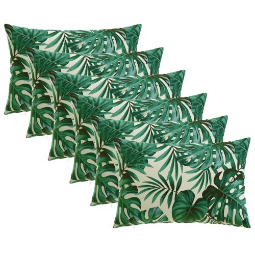 Калъфка за възглавница 6 pcs HEERLEN Мотив с листа 50 x 80 cm