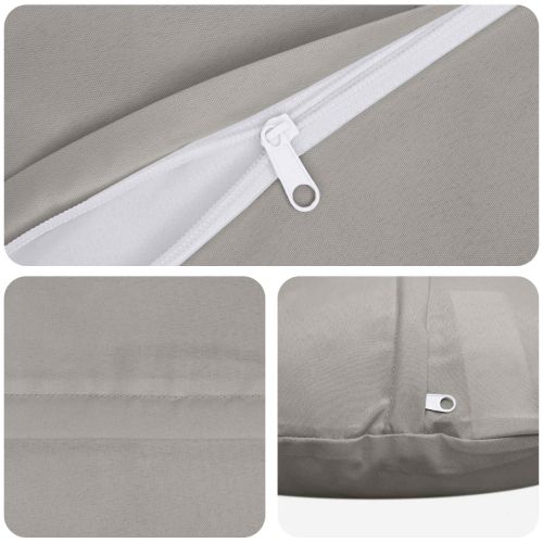 Калъфка за възглавница 2 pcs HEERLEN Сиво Ø 50 cm Полиестер