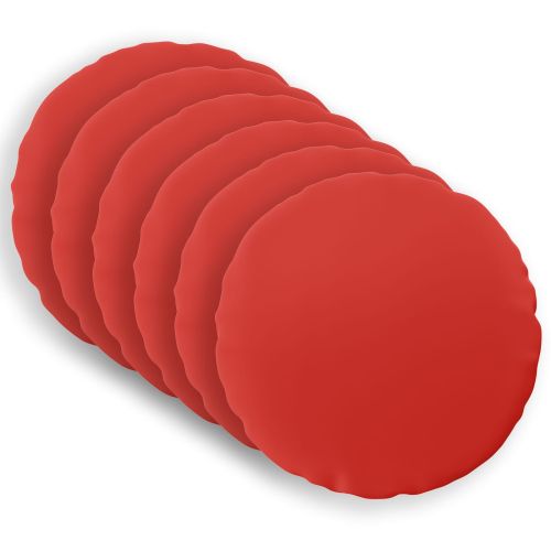 Калъфка за възглавница 6 pcs HEERLEN Червено Ø 60 cm Полиестер