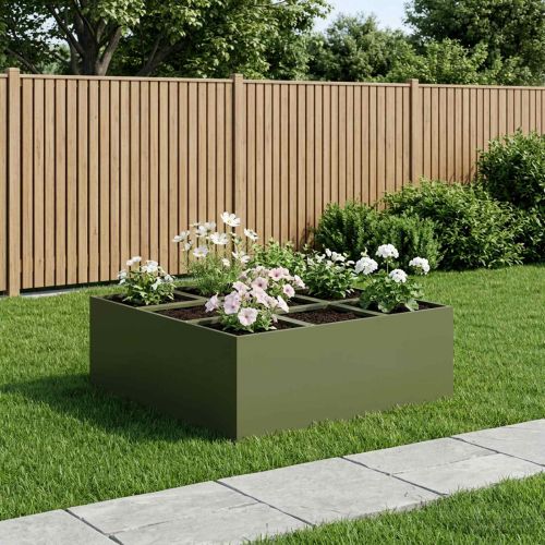 Градинска саксия Маслиненозелено 100 x 100 x 40 cm