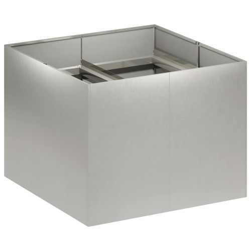 Градинска саксия Сребристо 80 x 80 x 60 см Неръждаема стомана