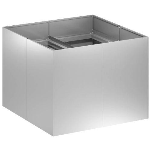Градинска саксия Сребристо 80 x 80 x 60 см Поцинкована стомана