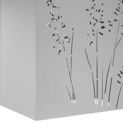 Градинска саксия 2 бр. Сребристо 50 x 30 x 75 см