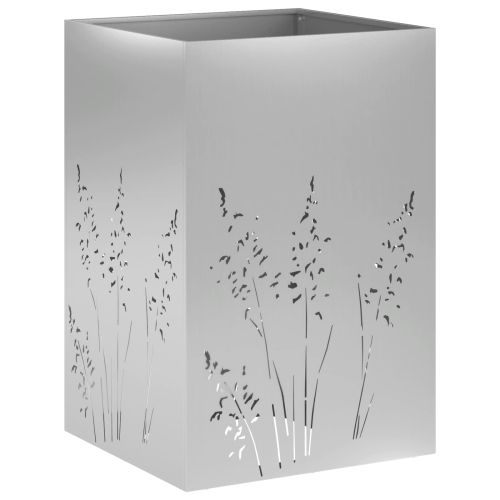 Градинска саксия Сребристо 50 x 50 x 75 cm Поцинкована стомана