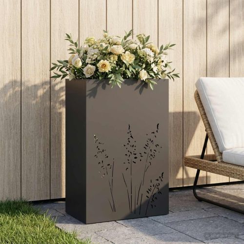 Градинска саксия Черно 50 x 30 x 75 см